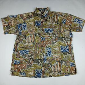Bishop St. Apparel Hawaiian Shirt Button Up Made in Hawaii Men's Size XL